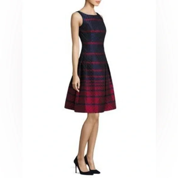 carmen marc valvo fit and flare dress Vintage 90s Carmen Marc Valvo Black Fit & Flare Midi Dress